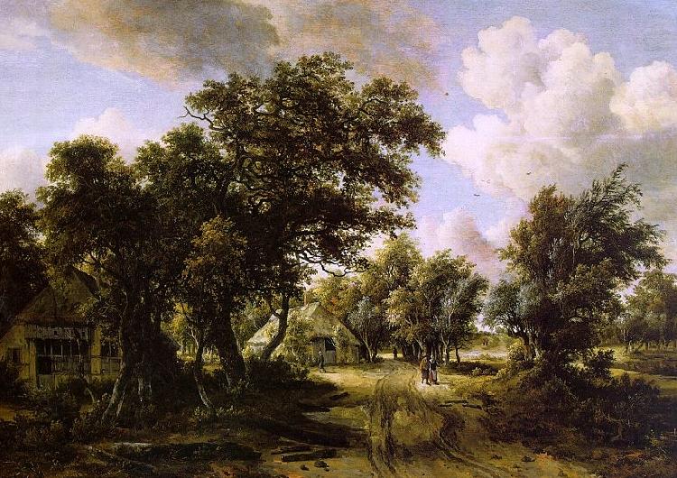 Meindert Hobbema Cottages beside a Track through a Wood china oil painting image
